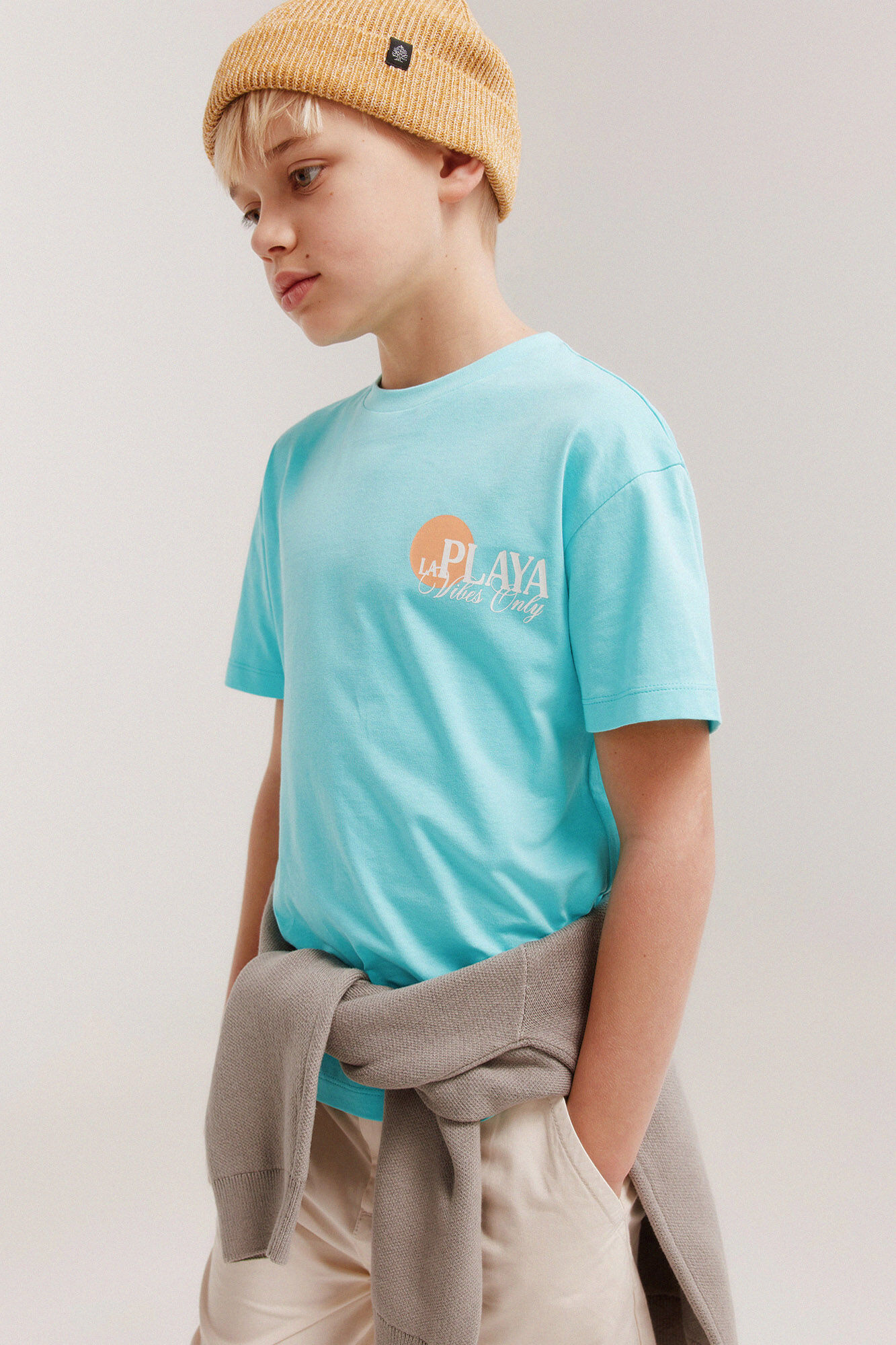 Springfield Kids T-shirt manga curta de praia de menino