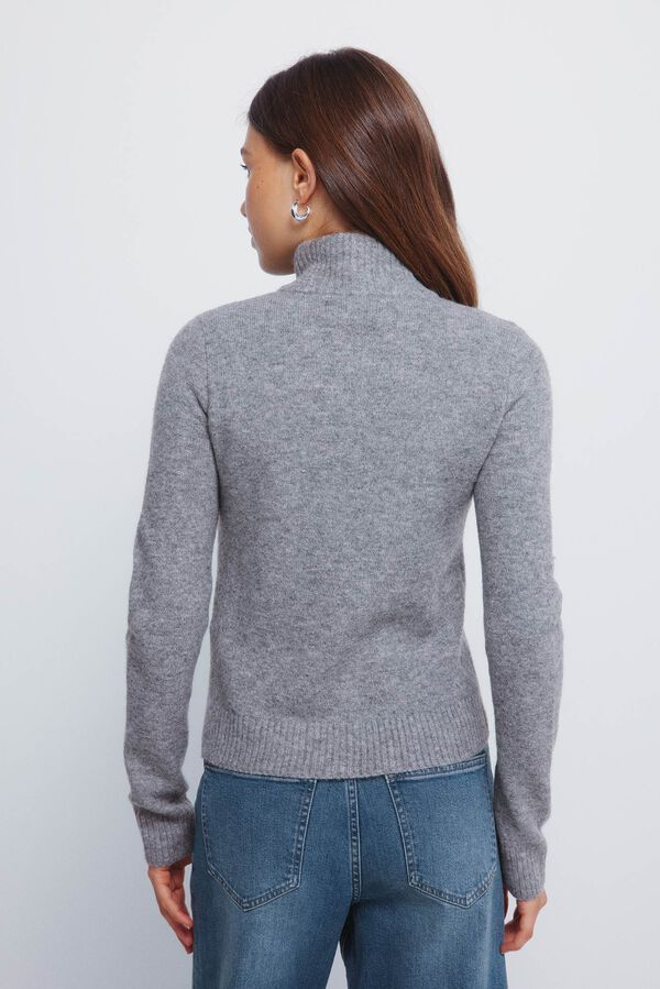 Springfield Cardigan com fecho-éclair cinzento