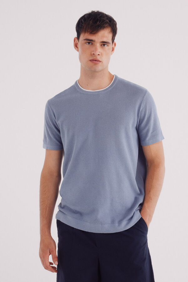 Springfield Jersey manga corta estructura azul