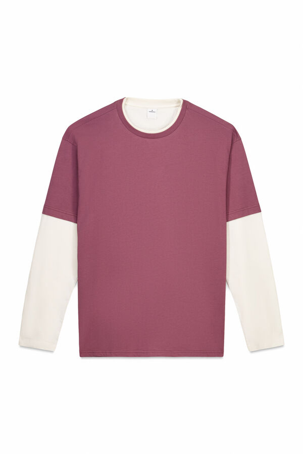 Springfield T-shirt manga manga dupla estampado