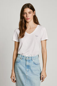 Pepe Jeans Camiseta de manga curta Macy com decote em V