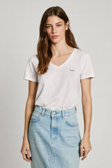 Springfield Camiseta de manga curta Macy com decote em V branco