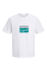 Jack & Jones PLUS T-shirt estampada de manga curta branco