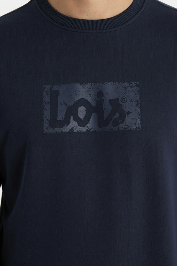 Lois Sweatshirt gola caixa azul
