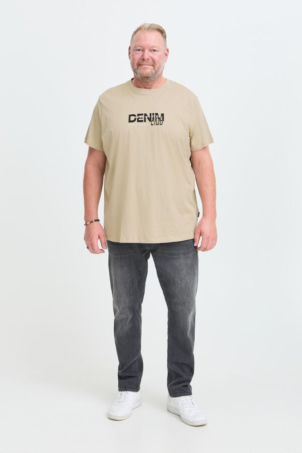 Blend PLUS T-shirt de algod&atilde;o de manga curta castanho