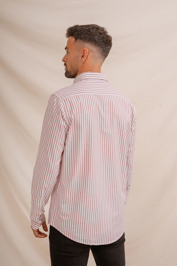 Celopman Camisa Oxford vermelho