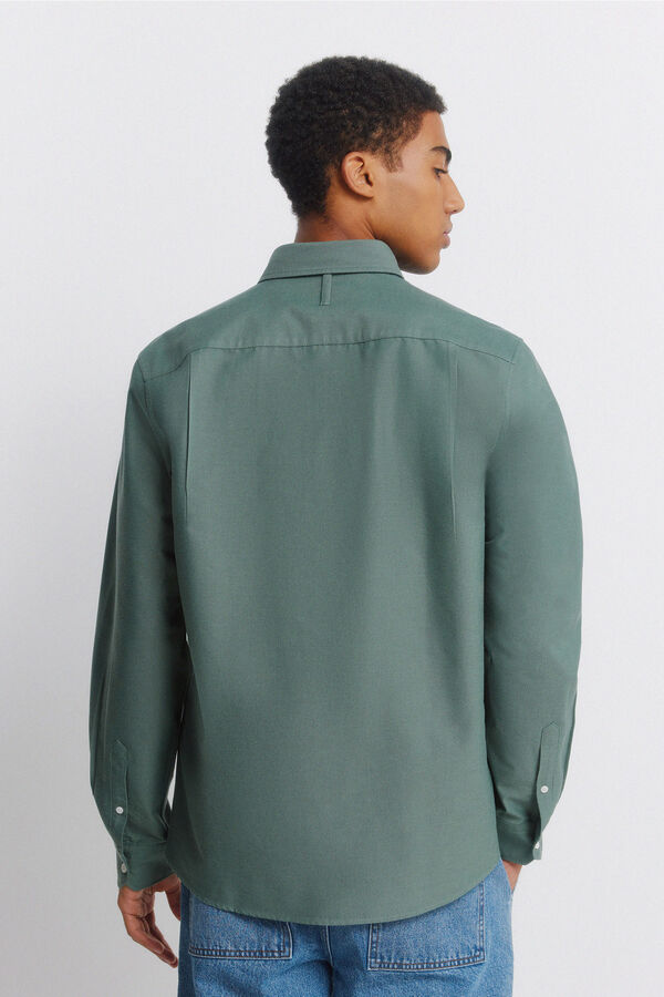 Springfield Camisa oxford sem vincos verde