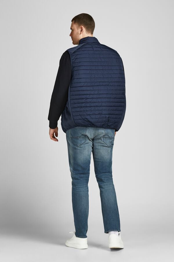 Jack & Jones PLUS Colete acolchoado com capuz azul