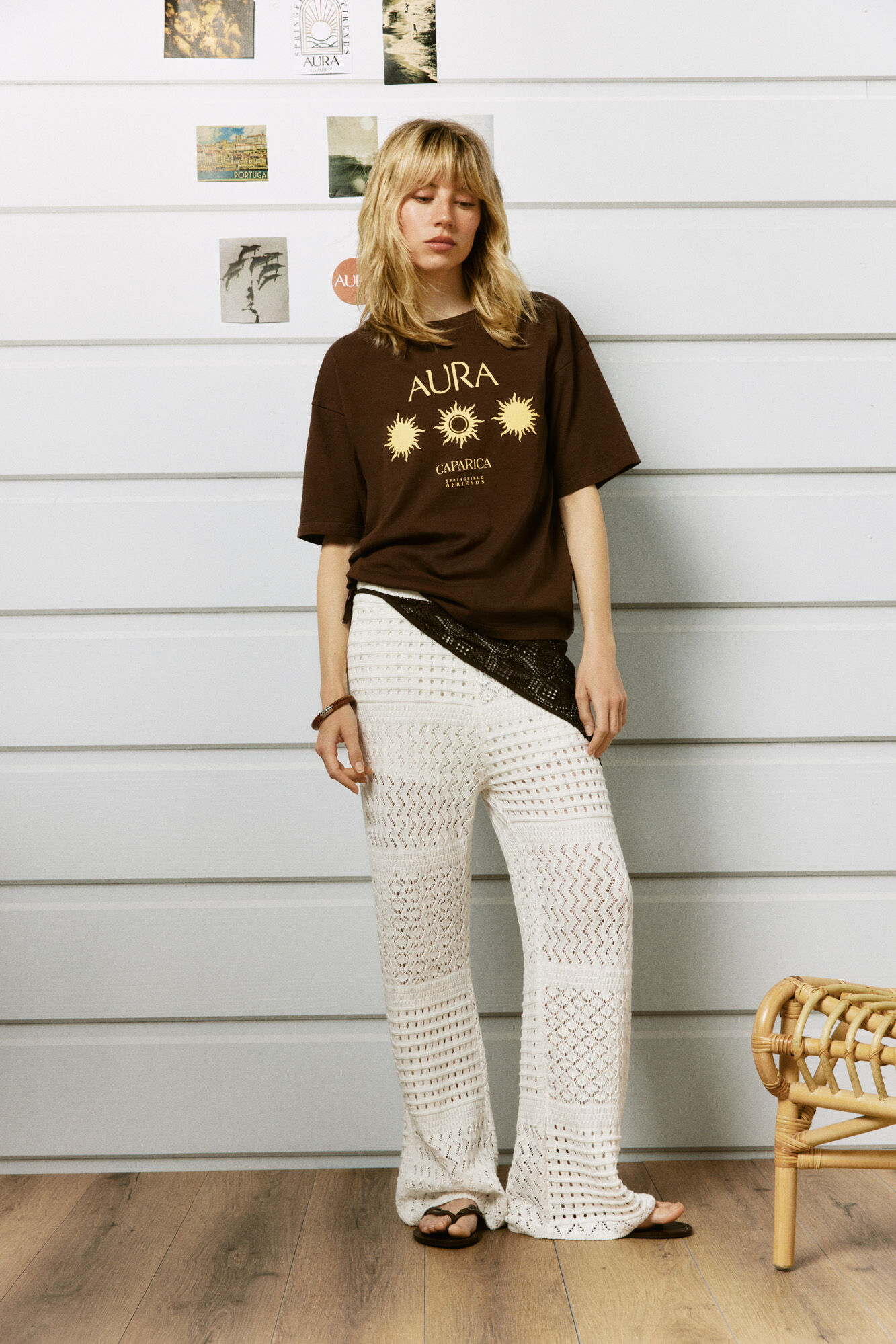 Springfield Camiseta manga corta chiringuito "Aura"