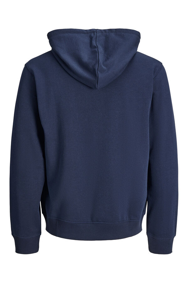 Jack & Jones PLUS Sweatshirt b&aacute;sica com fecho-&eacute;clair azul