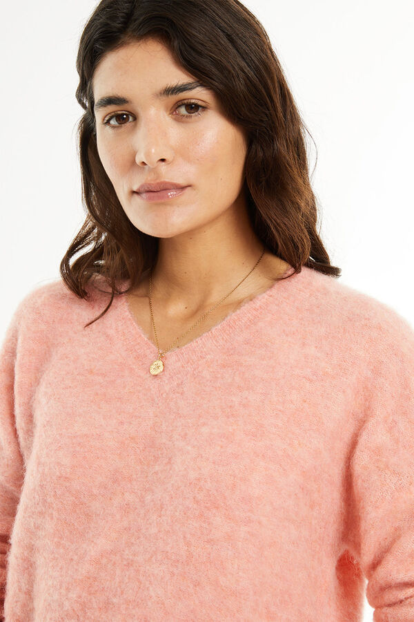 System Action camisola com decote em V borgonha