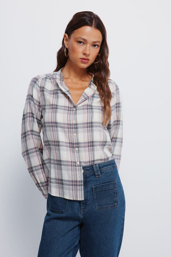 Springfield Blusa xadrez cru