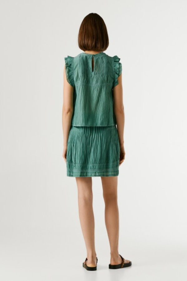 Pepe Jeans Camisa manga borboleta azul