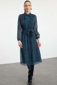 Trendyol Vestido midi com laço