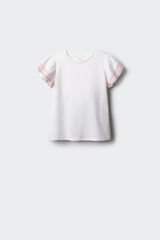 Springfield Kids T-shirt com folhos para menina branco