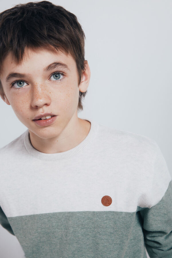 Springfield Kids Jersey Color Block ni&ntilde;o verde