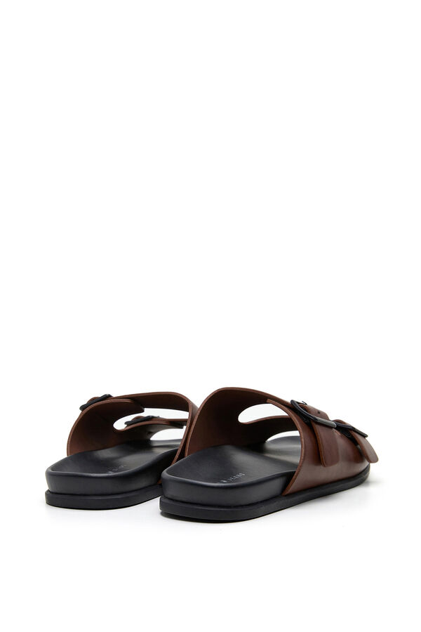 Lois Sand&aacute;lia casual aberta dois fechos castanho