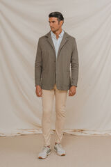 Celopman Blazer casual de algodão  verde