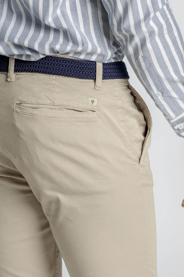 Celopman Chino Básico Skinny Croped   cinzento
