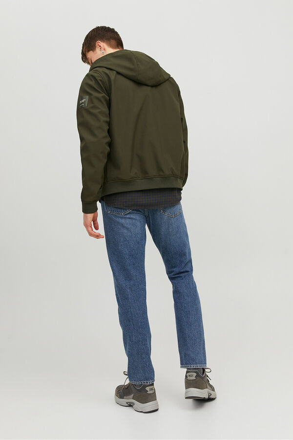 Jack & Jones Jaqueta softshell com capuz. verde