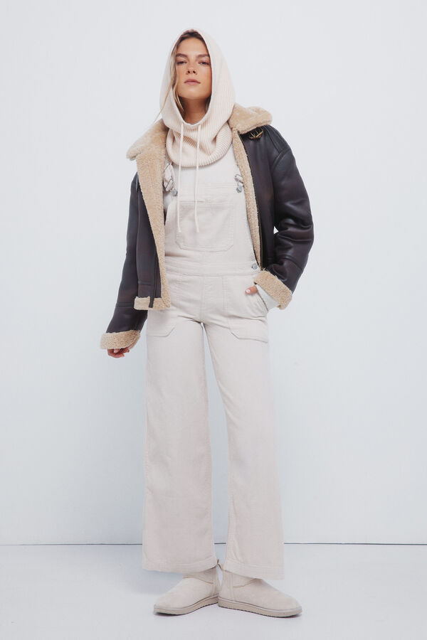 Springfield Macac&atilde;o de veludo cotel&ecirc; castanho