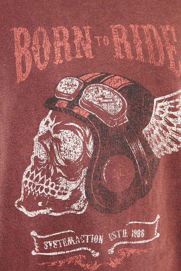 System Action Camiseta posicional moto burdeos