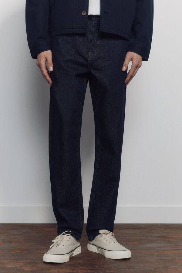 Springfield Jeans lavagem desbotada regular fit azul