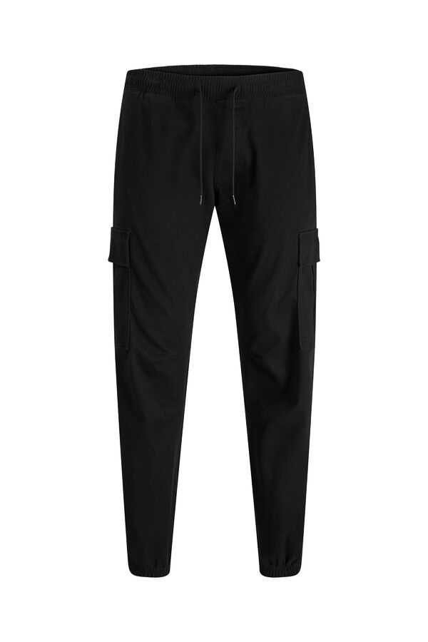 Jack & Jones PLUS Cal&ccedil;a cargo com ajuste relaxado preto