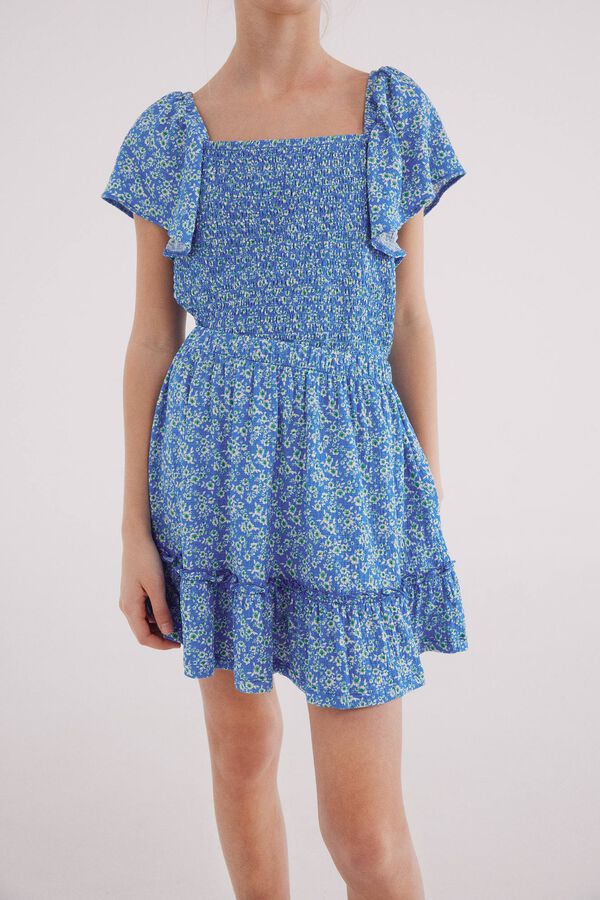 Springfield Kids Saia curta estampada para meninas azul