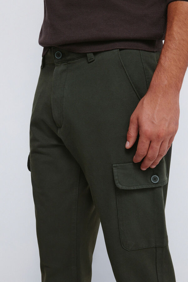 Springfield Calça cargo com ajuste confortável estampado