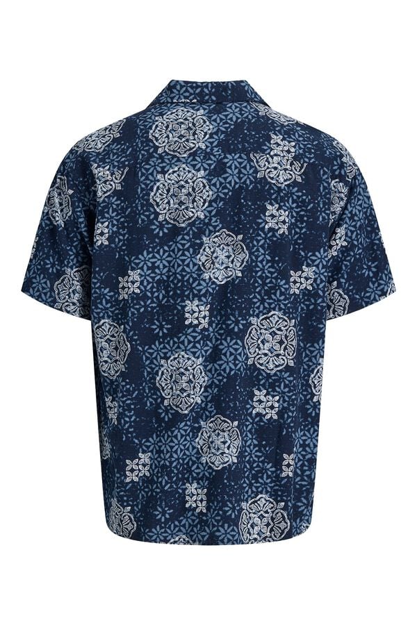 Jack & Jones Printed resort shirt blue