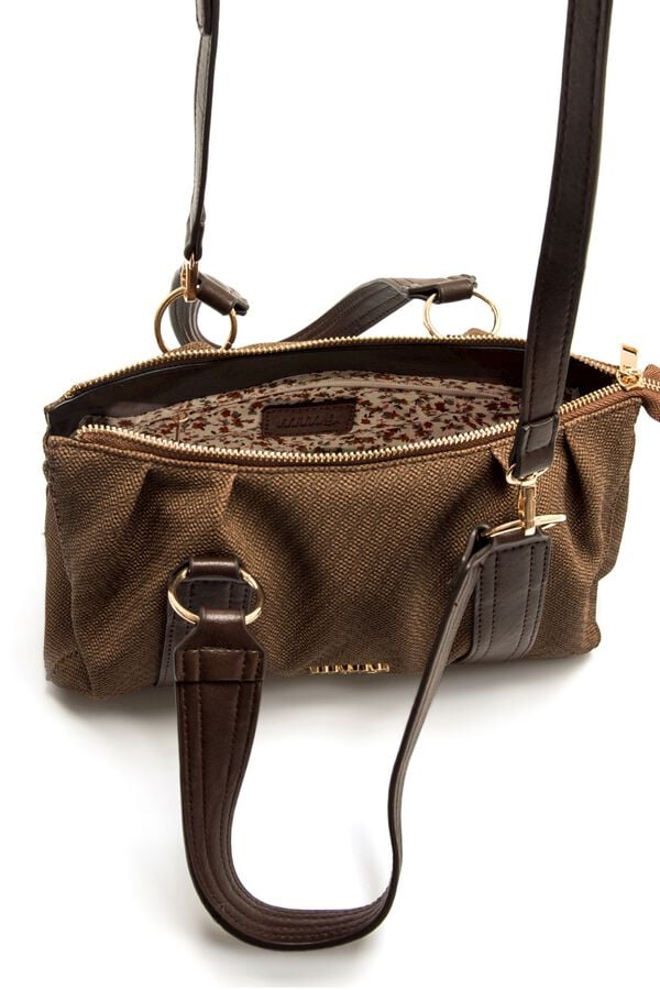 MTNG Mala tote bag com detalhes met&aacute;licos cru