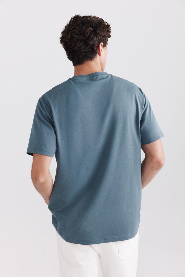Springfield T-shirt b&aacute;sica com logo Springfield azul