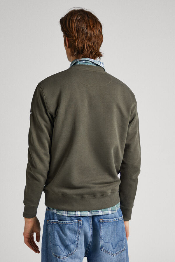 Pepe Jeans Sudadera logo estampado algod&oacute;n verde