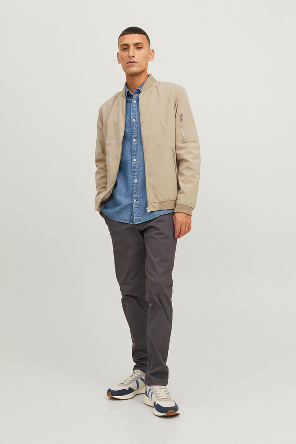 Jack & Jones Jaqueta bomber curta azul