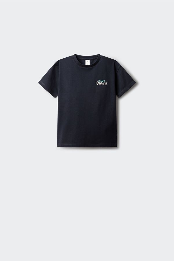 Springfield Kids T-shirt manga curta tiki infantil azul