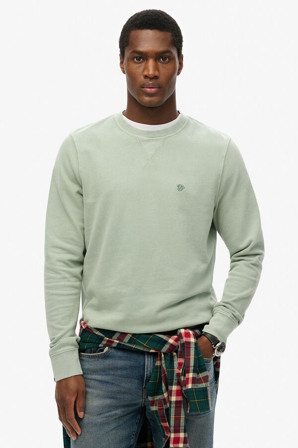 Superdry sweatshirt com gola redonda bege
