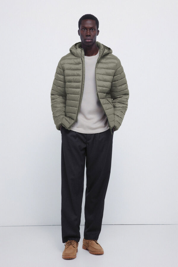 Springfield Casaco acolchoado com capuz verde