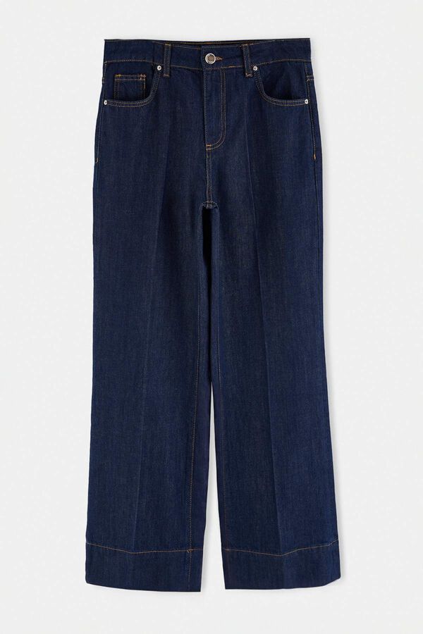 Trendyol Cal&ccedil;as jeans wide leg azul