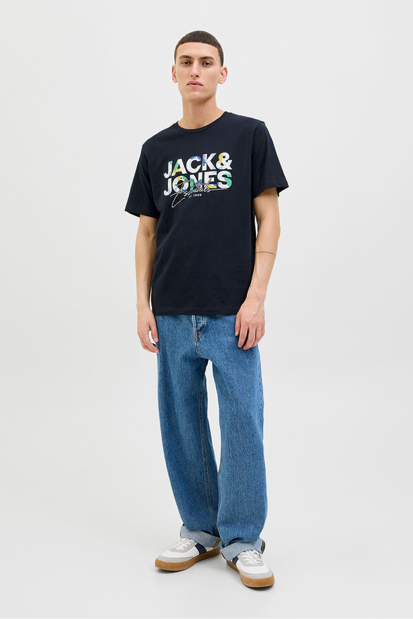 Jack & Jones Regular fit printed t-shirt blue