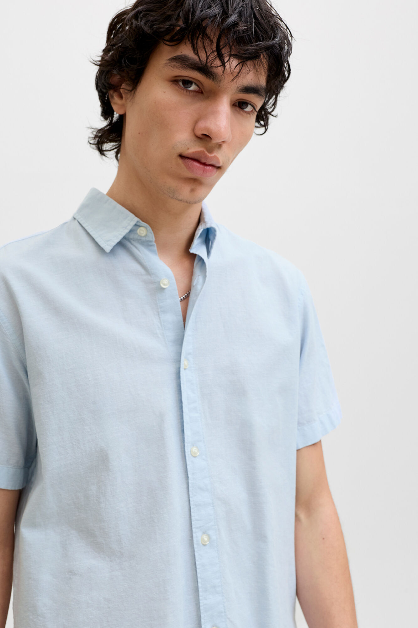 Jack & Jones Camisa de linho de manga curta