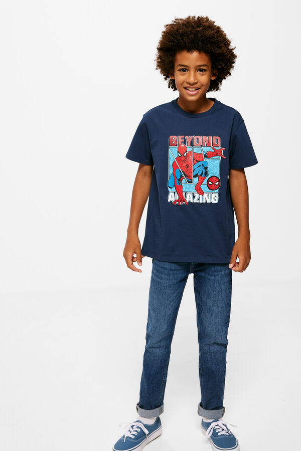 Springfield Camiseta Spiderman niño azul medio