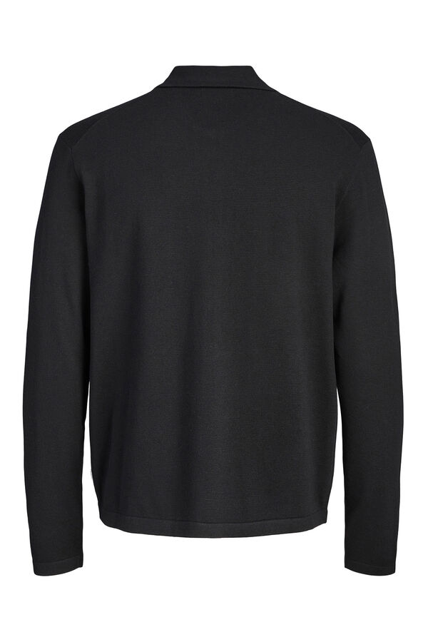 Jack & Jones Casaco de malha b&aacute;sico preto