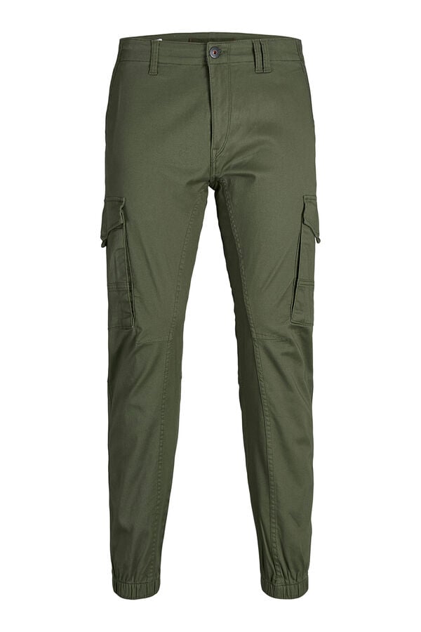 Jack & Jones Calças cargo slim fit verde