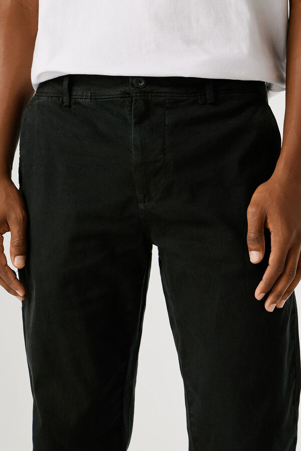 Pepe Jeans  Calças chino slim preto