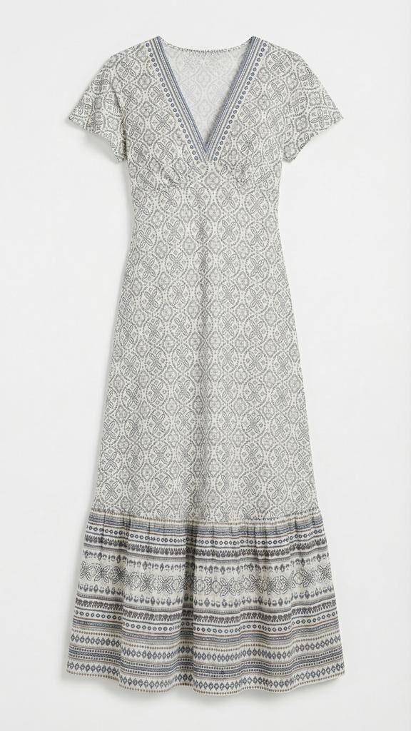 Springfield Vestido estampado sanefa decote