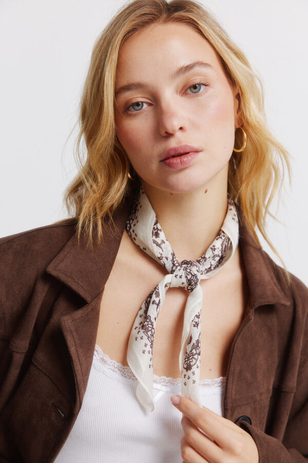 Springfield Len&ccedil;o bandana pequena cru