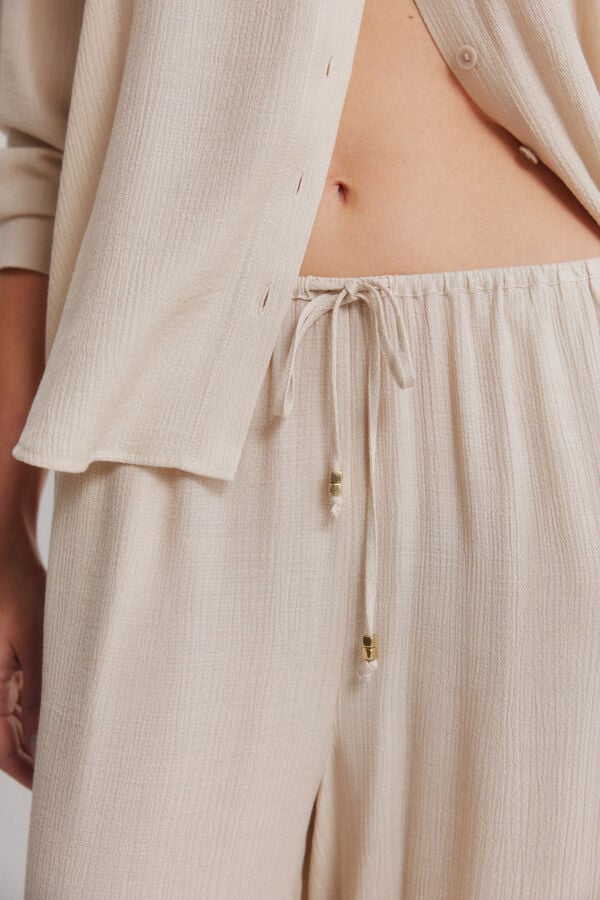 Springfield Cal&ccedil;a comprida larga bege