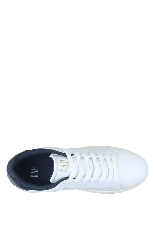 GAP Sapatilhas efeito pele e croute com logo azul