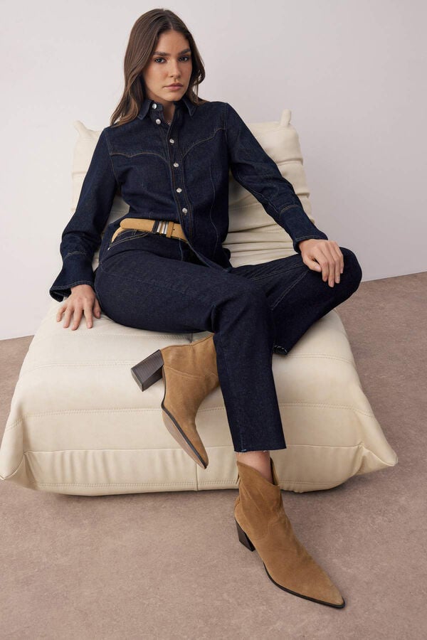 Trendyol Jeans retos de cintura alta azul